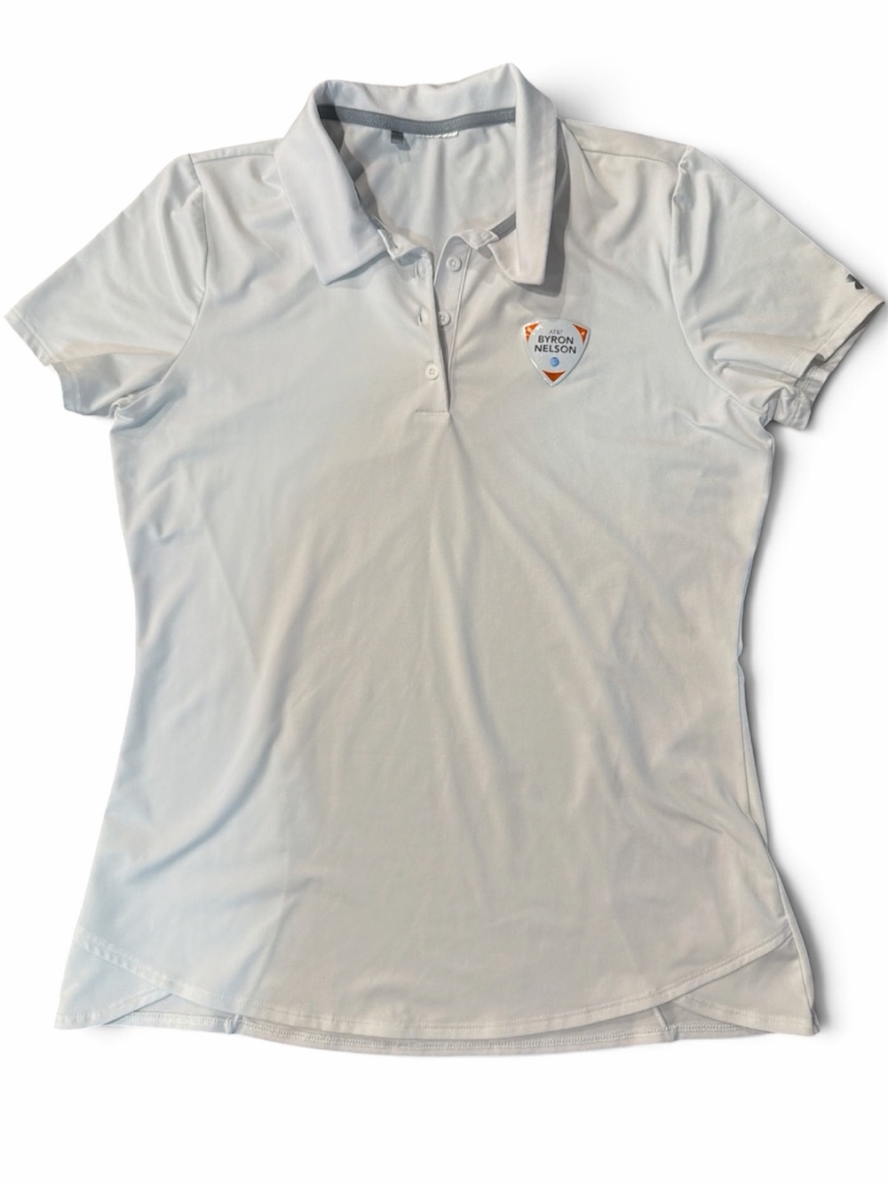 Under Armour Golf Sz S White AT&T Byron Nelson Polo Short Sleeve